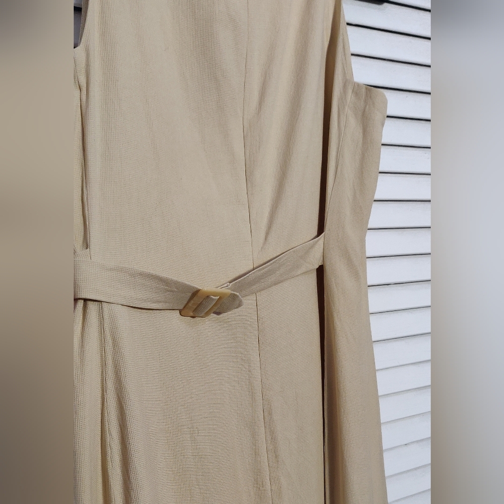 Casual Corner Light Yellow Silk Maxi Dress - Picture 7 of 13